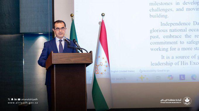 His Highness the Mayor of the Region, Prince Dr. Faisal bin Ayyaf, attends the celebration of the Embassy of the Republic of Tajikistan in the Kingdom of Saudi Arabia on the occasion of its National Day. His Highness the Mayor of the Region, Prince Dr. Faisal bin Ayyaf, attends the celebration of the Embassy of the Republic of Tajikistan in the Kingdom of Saudi Arabia on the occasion of its National Day.